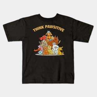 Think Pawsitive Group Kids T-Shirt